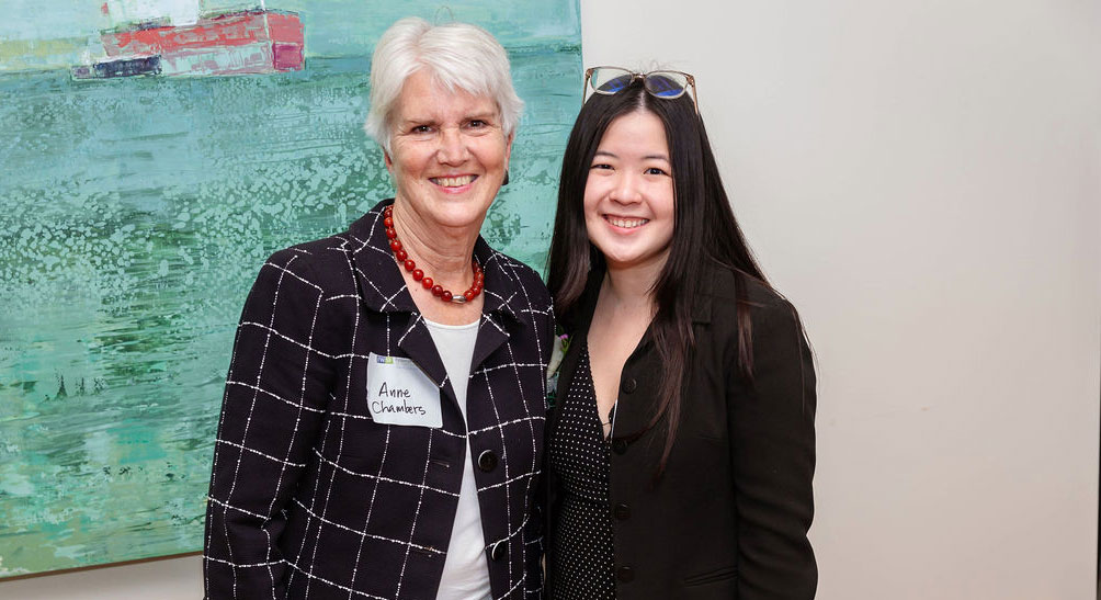 Anne Chambers and Mentee at scholarship event