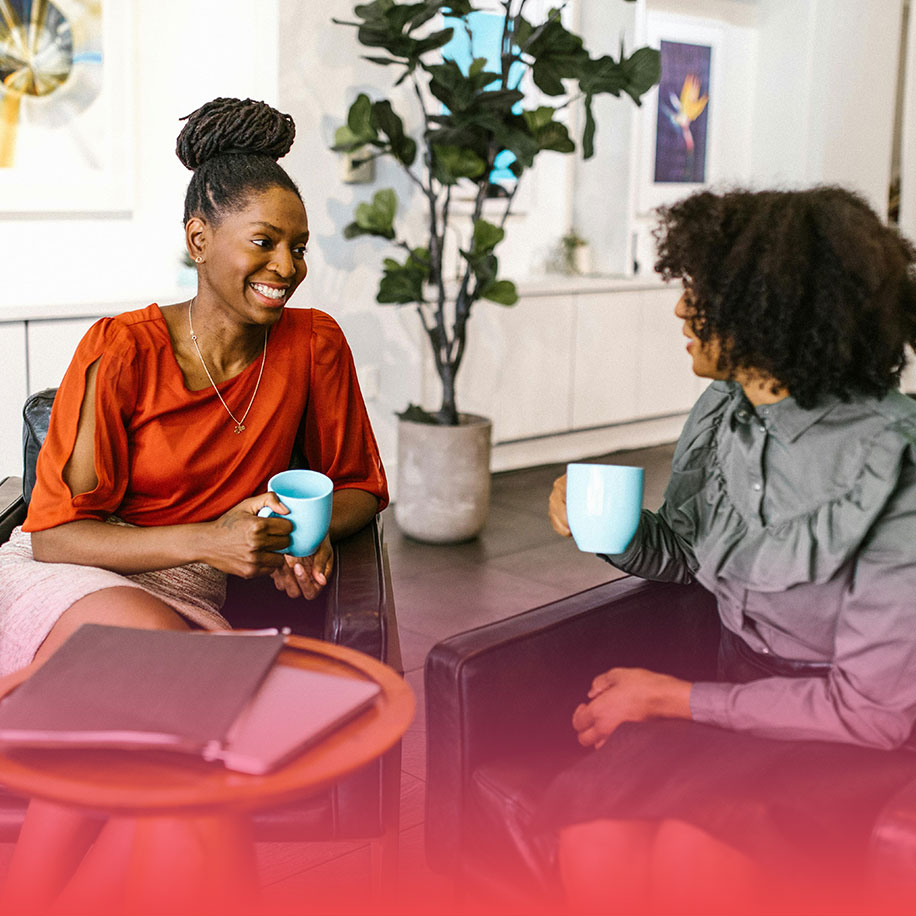 Woman drinking coffee